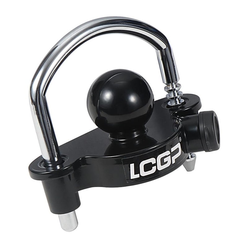 LCGP Black Trailer Hitch Coupler Lock with 2 Keys, Universal Coupler Lock, Adjustable Storage Security, Heavy-Duty Steel. - Image 5